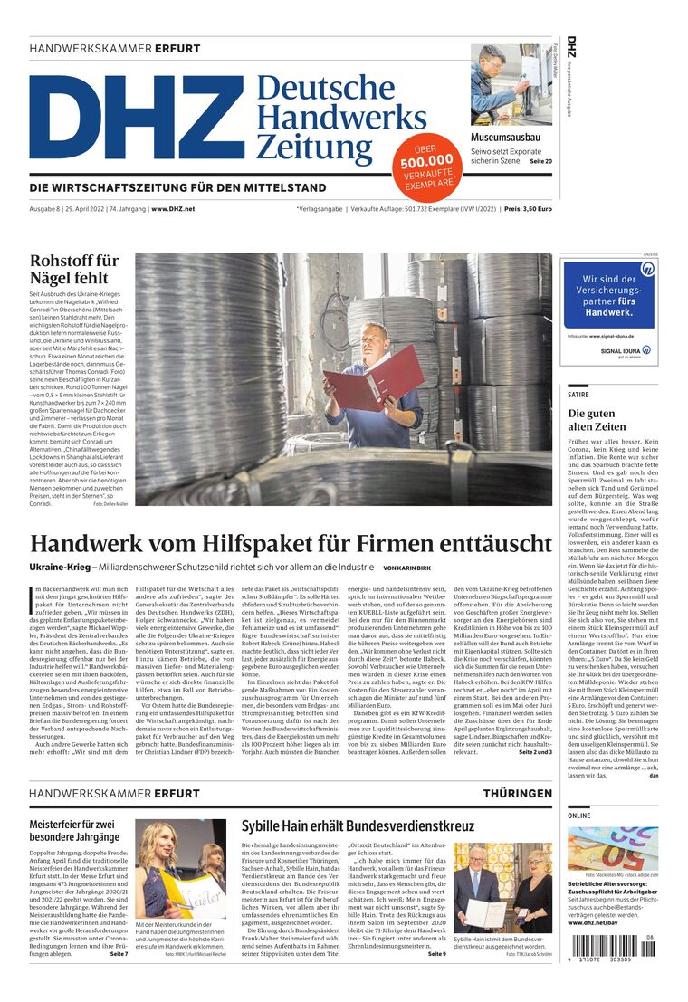 Deutsche Handwerks Zeitung 29.04.2022